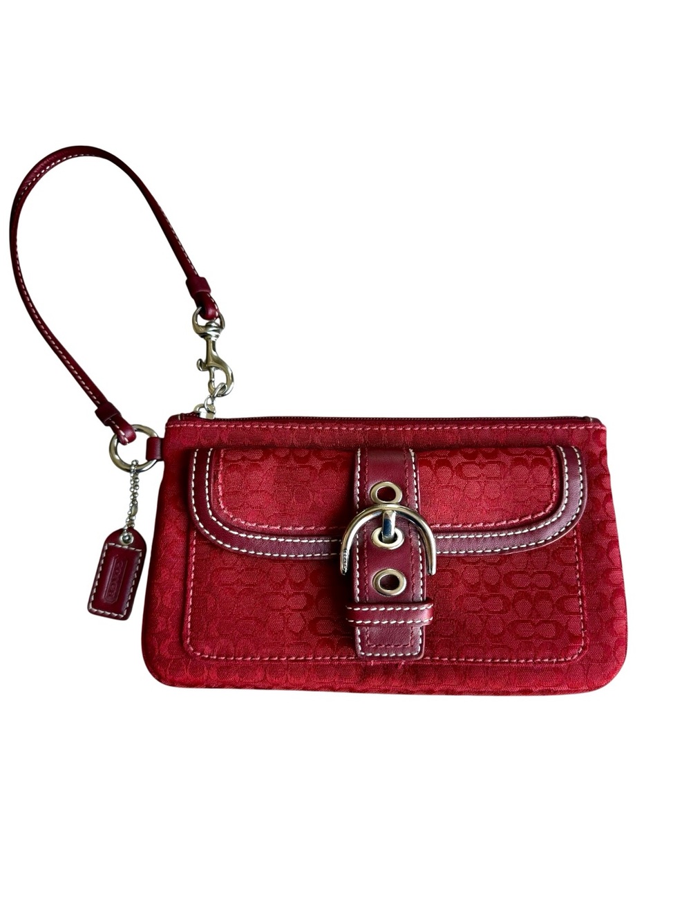 🆕 Coach Vintage Soho Red Mini Bag Signature Wristlet - Picture 4 of 8